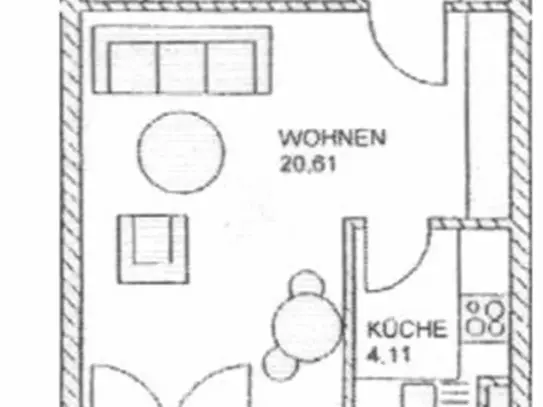 Ruhig gelegene 1-Zimmer-Wohnung mit Balkon in Coswig. - triapol Immobilien