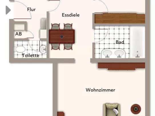 Top gepflegte 3-Zi.-Whg. mit Südbalkon & TG-Stellplatz!