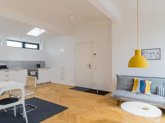 Sunny and charming roof top apartment with terrace in the center of Berlin