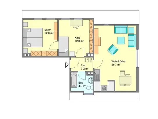 Demnächst frei! 2-Zimmer-Wohnung in Detmold Stadtmitte