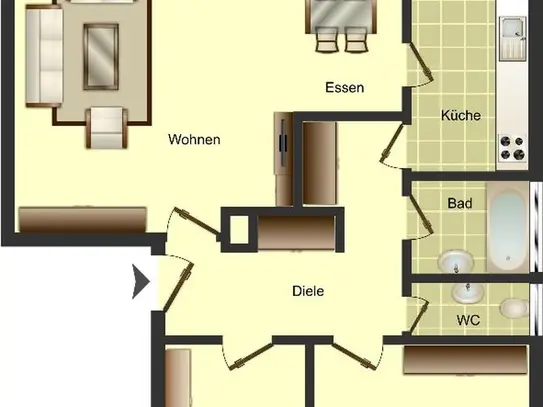 Demnächst frei! 3-Zimmer-Wohnung in Münster Münster Mitte-West