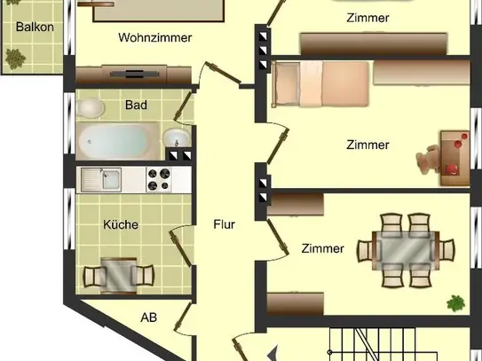 Gemütliche 4-Zimmer Wohnung in Solingen