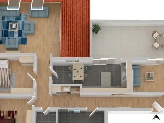 WM/18/Bhf
 -
 4-Raum-Wohnung im Dachgeschoss mit Dachterrasse! ERSTBEZUG