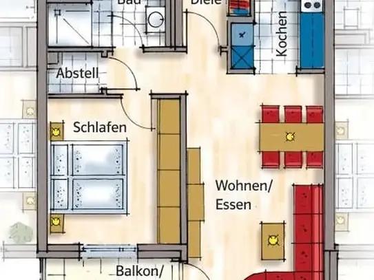 Neubau - 2-Zimmer-Wohnung mit Terrasse in Windsbach!