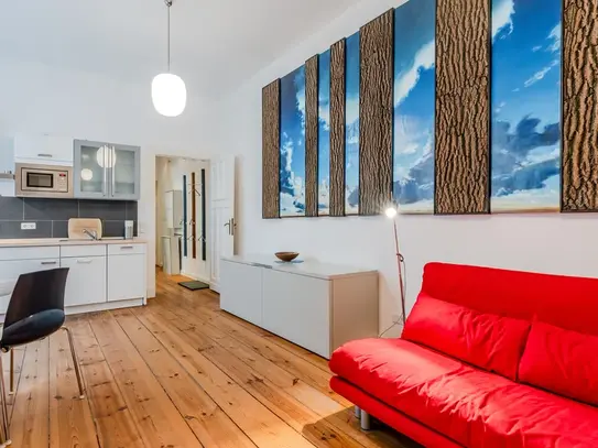 Charming Old Building Apartment in Friedrichshain with Modern Features and Spacious Living Area