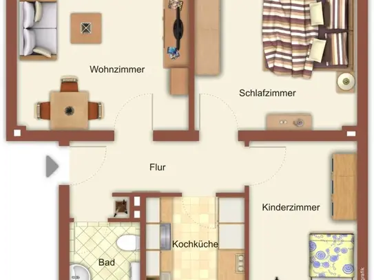 Demnächst frei! 3-Zimmer-Wohnung in Mönchengladbach Hardt