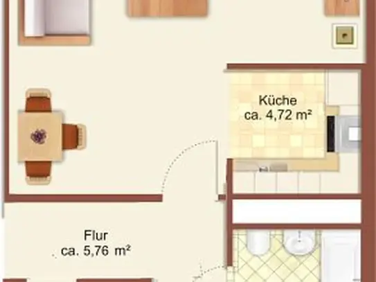 3-Raum-Wohnung in Chemnitz Helbersdorf