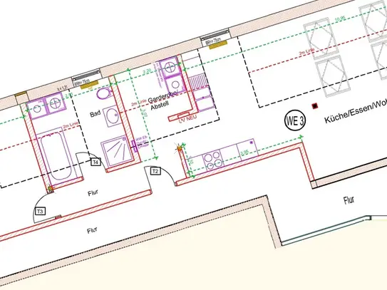 Erstbezug in exlusive und komplett neu sanierte 2-3-Zimmerwohnung in bester Innenstadtlage von Ilmenau