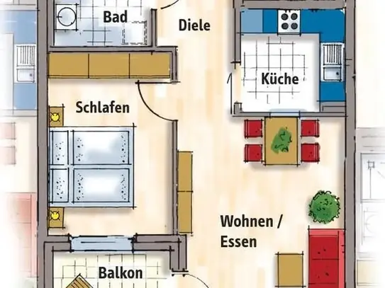 BETREUTES WOHNEN mit WohlfÃ¼hl-Charakter in RoÃtal! (2-Zimmer-Wohnung )