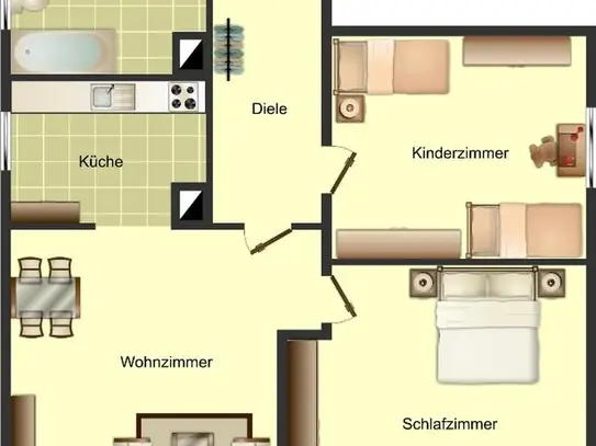 3-Zimmer-Wohnung in Hamm Heessen