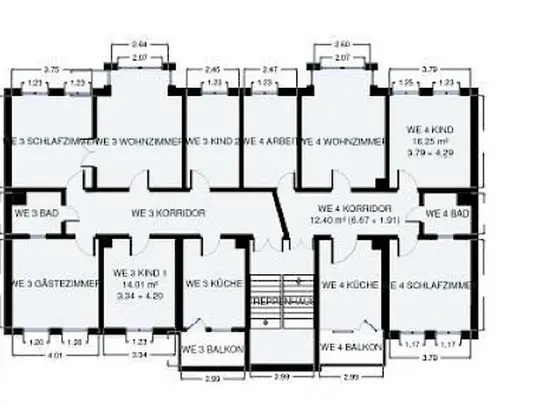 Große 5 Raum Wohnung - Super Grundriss absolut familientauglich mit Balkon!!