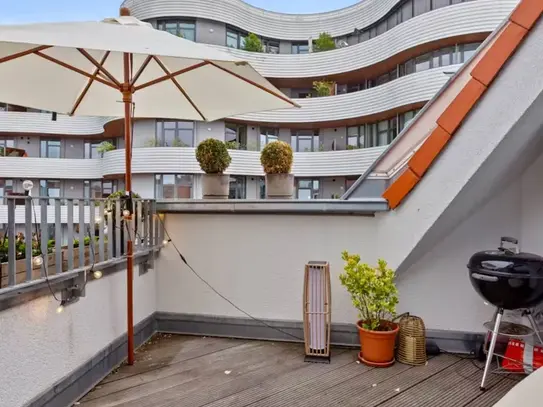 Dream penthouse on Rosenthaler Platz above the roofs of Berlin