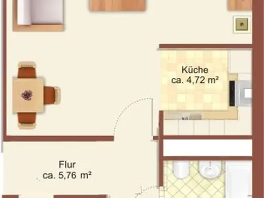 3-Raum-Wohnung in Chemnitz Helbersdorf