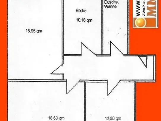 Helle freundliche 3-Zimmer-Wohnung mit BALKON in Marienthal