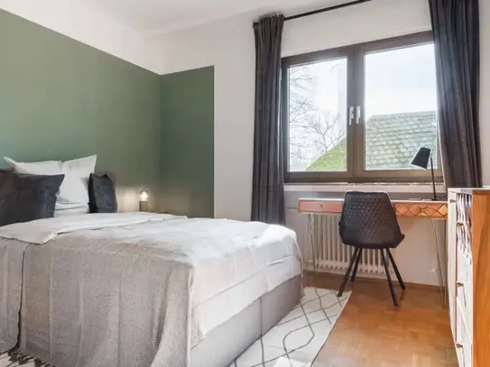 Modern room in a co-living apartment in Frankfurt