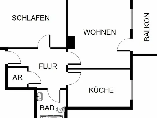 2-Zimmer-Wohnung in Gelsenkirchen Hassel