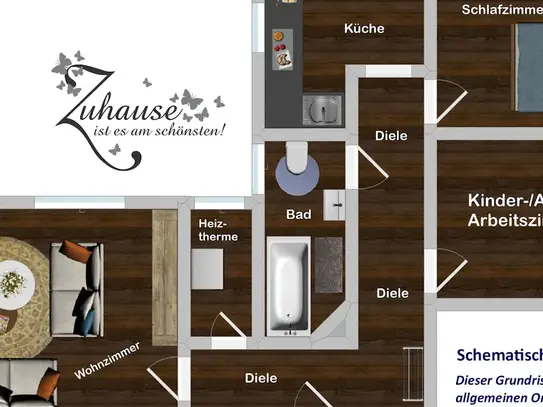 Schöne, helle, 3,5 Zimmer-Wohnung im 3.OG, mit Gemeinschaftsgarten! Eulerstr. 25, E-West