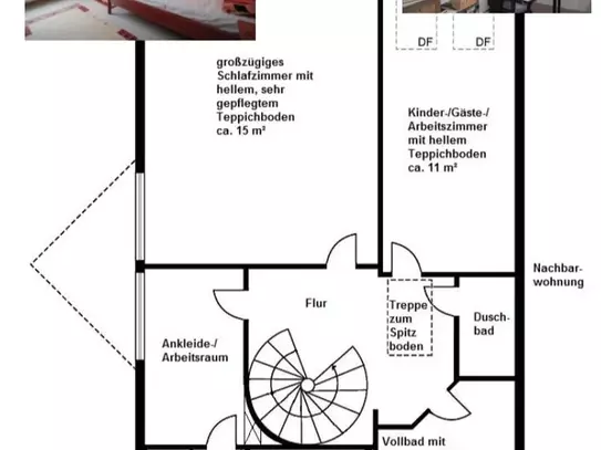 Sunny elegant 5 room duplex apartment near Elbe