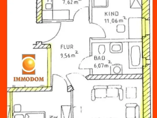 3-Zimmer-Wohnung mit Idealmaßen und BALKON in schöner Wohnlage zu vermieten!