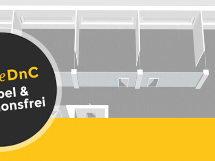 Moderne Bürofläche mit Einzelbüros und offener Fläche - All-in-Miete
