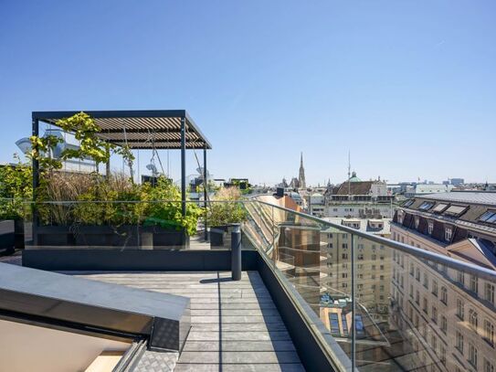 Modernes City-Penthouse mit Dachterrasse und Stephansdom-Blick