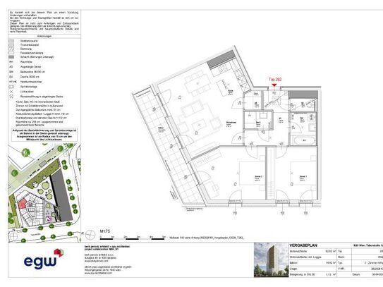 3-Zimmer-Wohnung mit Balkon, Top 282