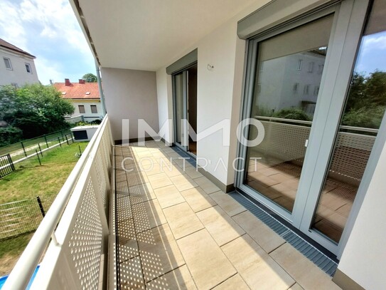 Neubauwohnung / Garagenplatz / Loggia 
mit Blick ins Grüne