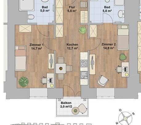 property for Rent at 01277 Dresden - 	Striesen , Gottleubaer Str. WE 62