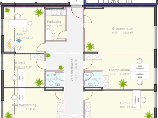 03_VB3560l Provisionsfreie, nach Mieterwunsch sanierte Büro- oder Praxisfläche / Regensburg - Zentrum