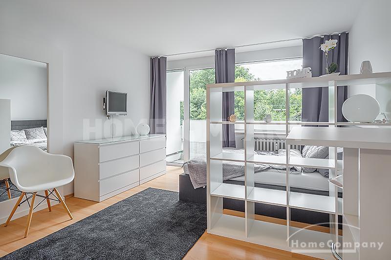 Voll möbliertes 1-Zimmer-Appartment mit Balkon in München-Obersendling