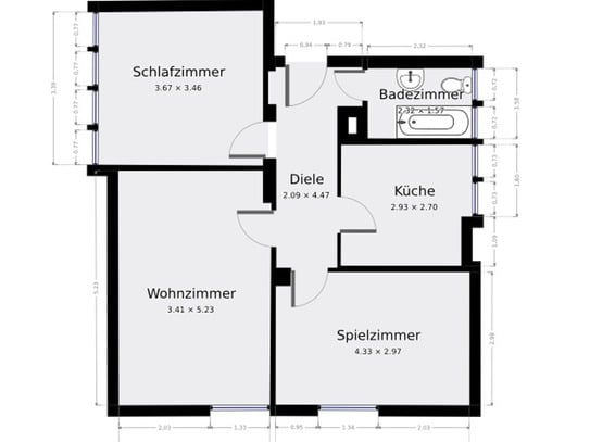 Ruhige, am Waldrand gelegene 3 ZKB Dachgeschosswohnung in Bad Laasphe-Bermershausen