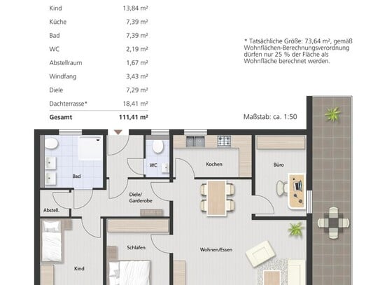 Zukunftssicher und hochwertig: 4-Zimmer-Wohnung in KfW 40-Neubauprojekt Variante 4