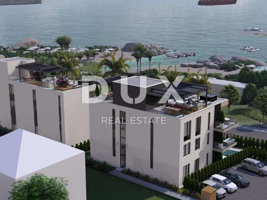 ZADAR, SUKOŠAN – Luxuriöses Apartment mit Swimmingpool im Bau, 1. Reihe zum Meer CS02