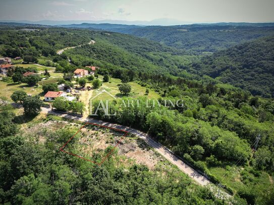 Istrien, Poreč - Tinjan, Baugrundstück mit Projektdokumentation für eine Luxusvilla mit Swimmingpool