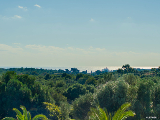 Strandnahe mallorquinische Finca mit Pool und Meerfernblick