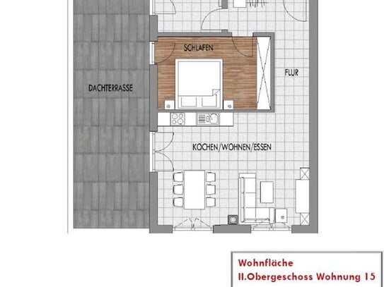 2 Zimmer Penthouse-Wohnung mit traumhafter Aussicht über Wernberg