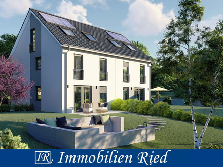 Neubau einer modernen Doppelhaushälfte in idyllischer Umgebung, sonnig gelegen in Bad Heilbrunn