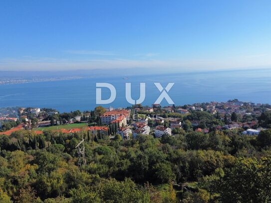 OPATIJA, LOVRAN – Baugrundstück für eine Villa in einzigartiger Lage, Panoramablick auf das Meer