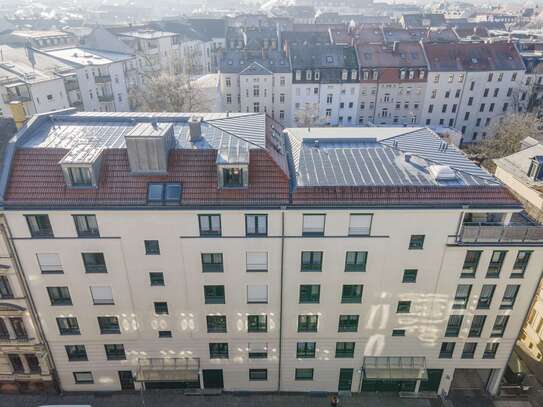 Panoramablick über die Südvorstadt: 2-Raum-ETW mit Loggia