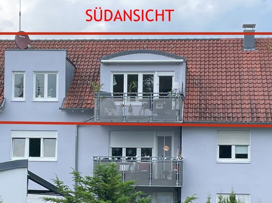 4-Zimmer Dachgeschoss Wohnung mit großem Südbalkon und herrlichem Blick ins Grüne