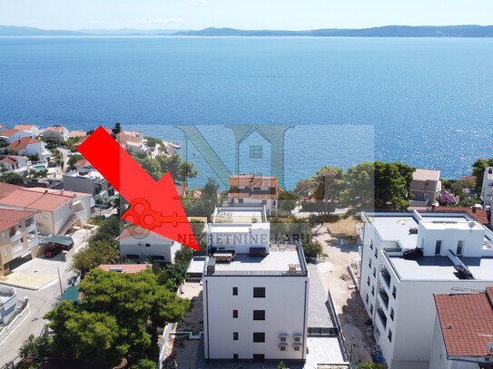 Apartment S2 im Erdgeschoss mit Garten, Aufzug, Schwimmbad, 100 m vom Meer und Strand entfernt