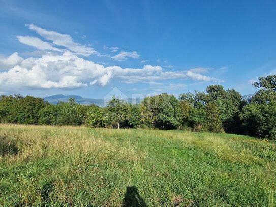 ISTRIEN, PIĆAN - Wunderschöner Komplex aus Bau- und Agrarflächen, Blick auf Učka - absolute Privatsphäre