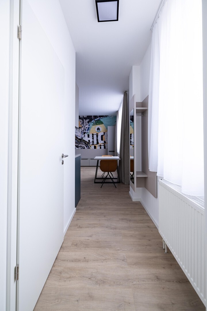                                                               Charmante vollm&ouml;blierte 1-Zimmer-Neubauwohnung im 4. OG WE 87                                                       in Steinbühl (Nürnberg)