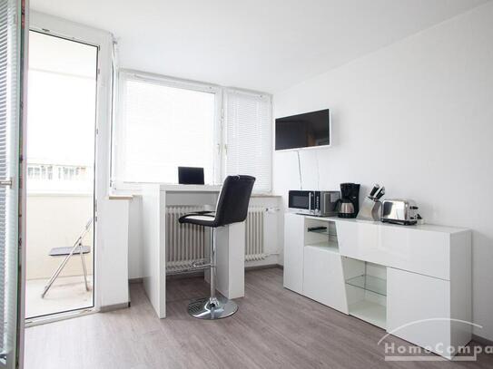 Modernes möbliertes 1-Zimmer-Apartment mit Balkon