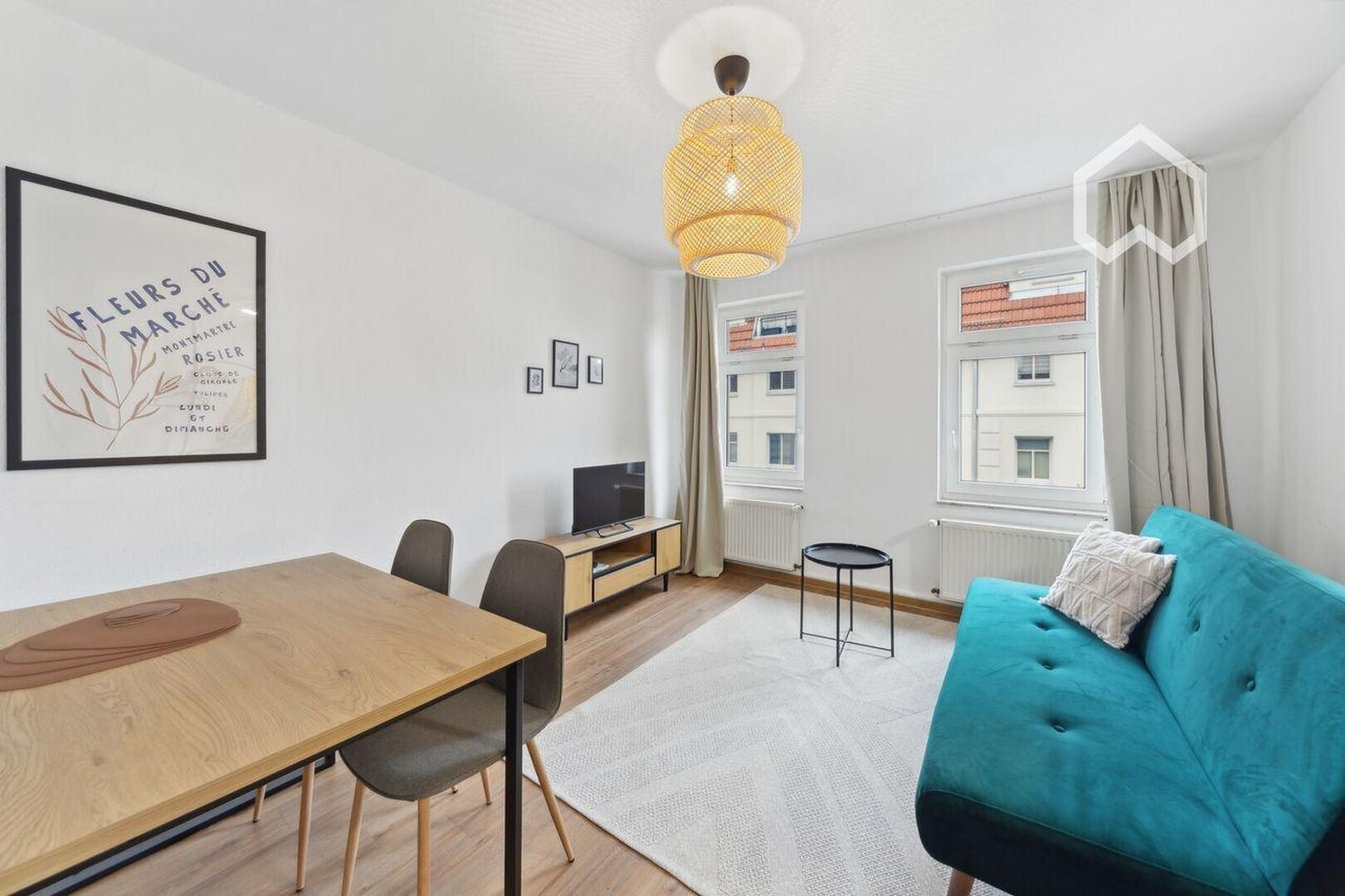 Familie o. WG: möblierte 3,5-Zi-Whg inkl. Balkon: Sofort frei