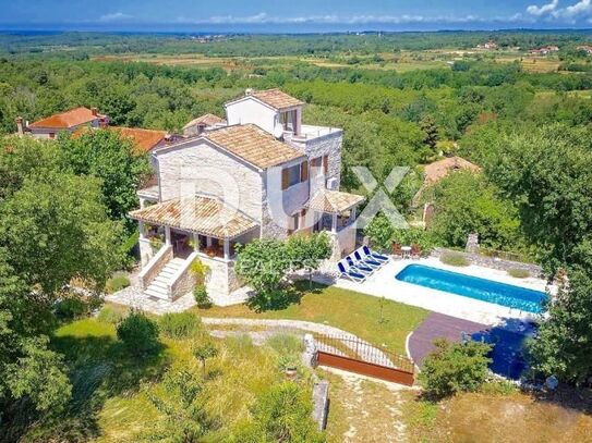 ISTRIEN, VIŠNJAN - Istrisches autochthones Haus mit Swimmingpool und Meerblick