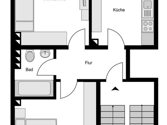 Kernsanierte Etagenwohnung mit Balkon – Wohnen im Herzen von Bochum