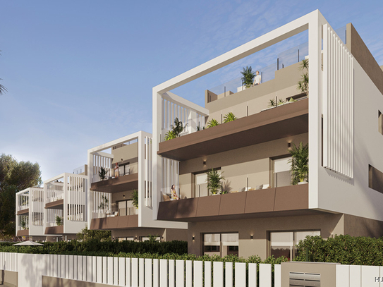 NEUBAU am karibischen Strand "Es Trenc" auf Mallorca --- DESIGNER-DUPLEX-WOHNUNG mit Dachterrrasse!!