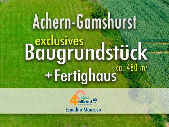 🟩 EXKLUSIVES BAUGRUNDSTÜCK 🟩 ca. 480 qm - in ruhiger Wohnlage in Gamshurst