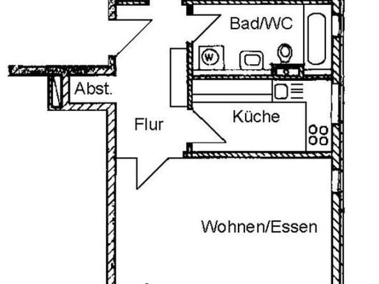 12_EI6538 Neu renovierte und großzügige 2-Zimmer-Eigentumswohnung mit Südbalkon / Tegernheim